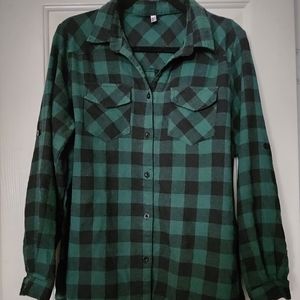 Womens green flannel